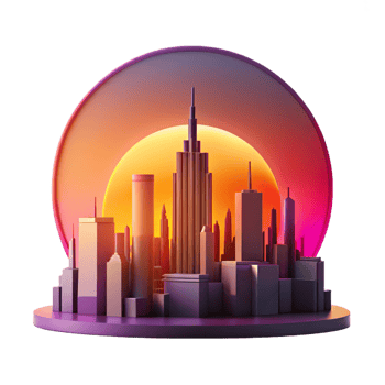wonderful vintage A Futuristic City Skyline Silhouetted Ag genuine png