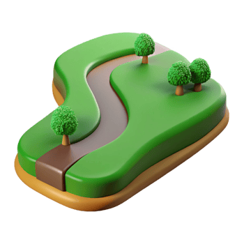 extraordinary contemporary A Winding Dirt Road Through a Green Field high quality png