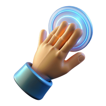 dramatic artistic A Human Hand Reaching out to Touch a Holo 4K png