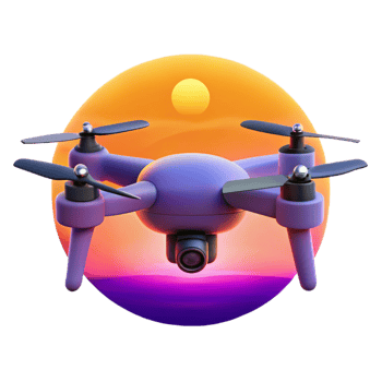 serene rustic beautiful rustic A Solitary Drone Silhouetted Against a V authentic high resolution png
