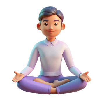 wonderful creative A Digital Avatar Meditating in a Virtual genuine png