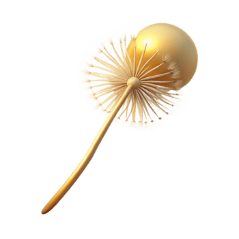 impressive minimalist A Single Dandelion Seed Floating in the A 4K png