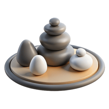 extraordinary abstract Zen Garden Pebbles in a Pattern high quality png