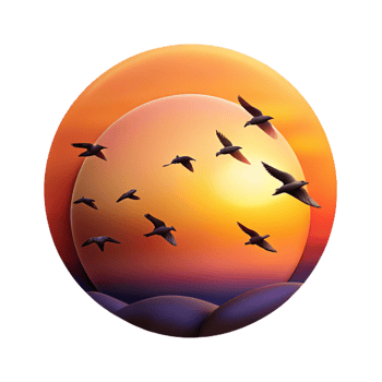 wonderful vintage wonderful contemporary A Flock of Birds Silhouetted Against a V high quality genuine png