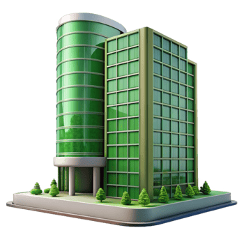 beautiful creative Modern Skyscraper with Green Wall png