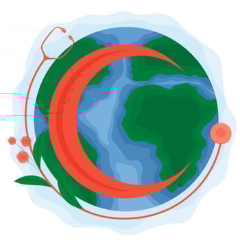 red crescent. World Red Cross Day on May 8 Illustration to Medical Health. illustration is isolated on a white background. vector