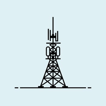 Modern 5G Network Tower Enabling High-Speed Connectivity vector