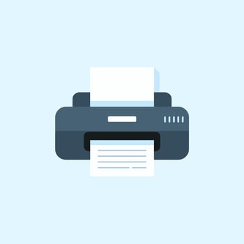 Business Document Printing with a Modern Printer vector