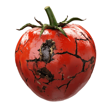 Spoiled Moldy Tomato Isolated On Transparent Background png
