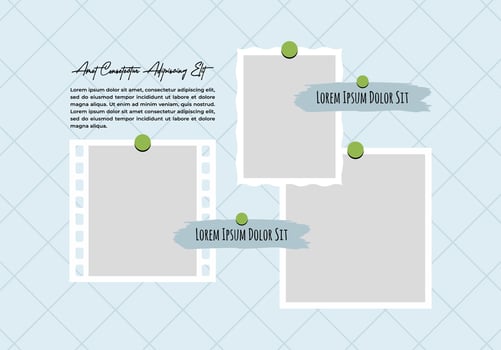Design moodboard Picture photo frames set text space vector