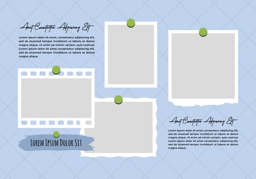 Design moodboard Picture photo frame collage vector