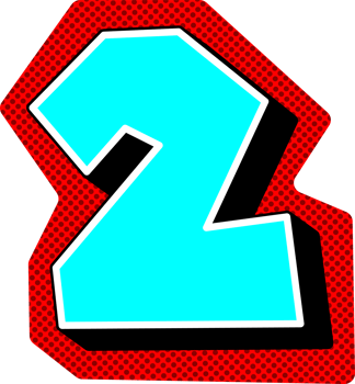 Magazine Ransom Note Cut Out, Number 2 png