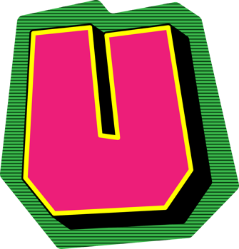Magazine Ransom Note Cut Out, Letter U png
