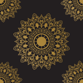 Decorative mandala art for arabic and islamic textile vector
