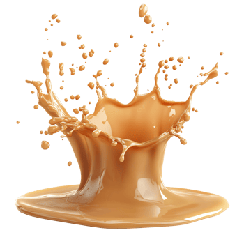 Delicious caramel splash isolated on transparent background png