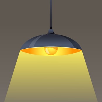 Ceiling lamps, hanging lamp, living rooms lighting equipment. vector