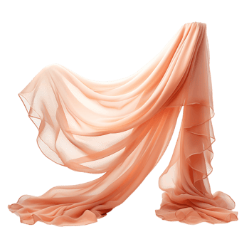 flowing fabric draped beautifully in peach tones png
