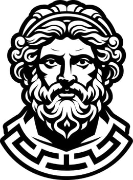 Roman deity symbol icon in solid style vector