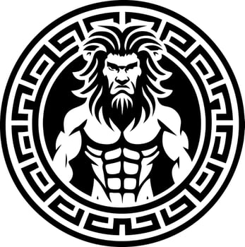 A filled style icon of lion god symbol vector