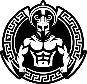 Roman god icon in glyph style vector