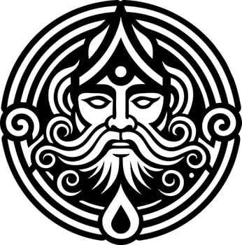 Oceanus symbol icon in filled style vector
