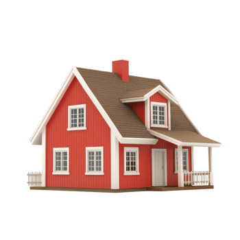 Farmhouse, isolate on transparent background png