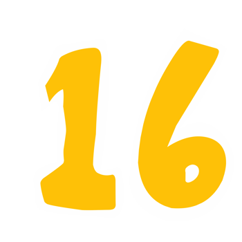 Number sixteen icon png