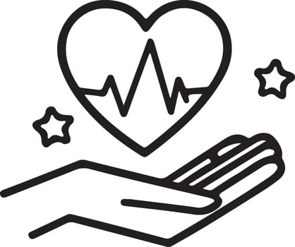 Good health line art icon. vector