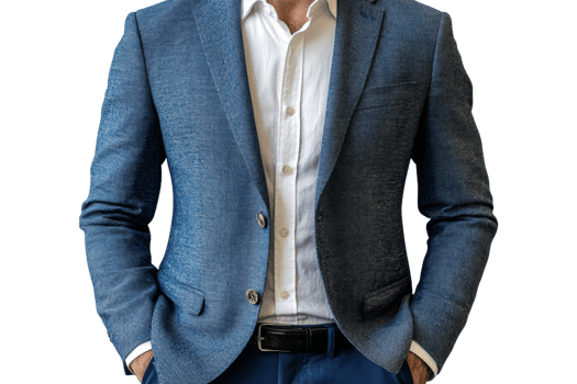 Elegant suit jacket worn by a man in a formal setting png