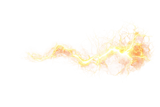 Dynamic electric energy graphic with transparent background png