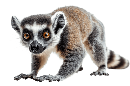 Playful lemur exploring its surroundings png