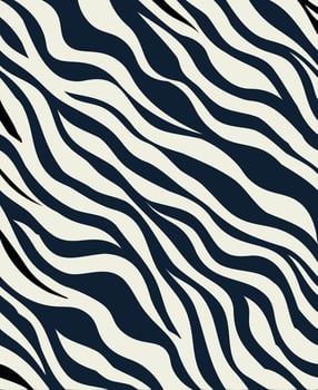 Vibrant Seamless Zebra Print Pattern - Black and White Animal Skin Background vector