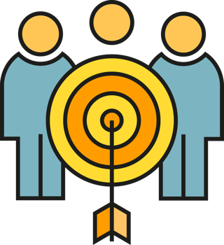 Group of People and Dart Icon png