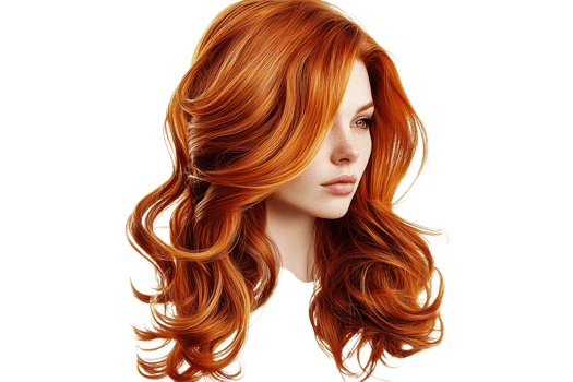 Auburn haired woman on transparent background png