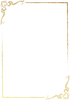 Ornate vintage blossom corner, premium gold invitation frame png