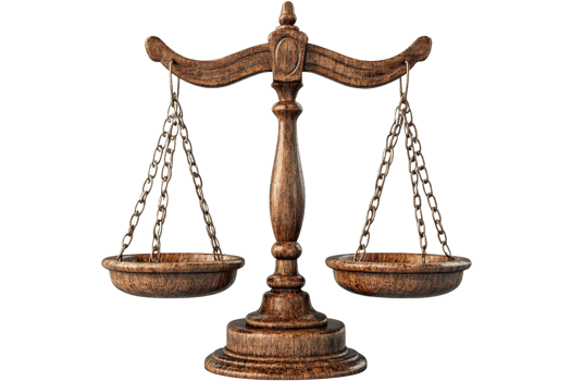 Balance scales representing justice and fairness png