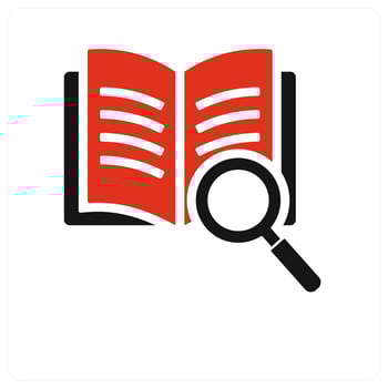 Search Content icon concept in red vector