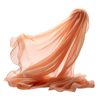 Flowing pink fabric floating ly in the air png