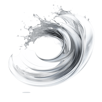 Swirling splash of water frozen in a dynamic motion png