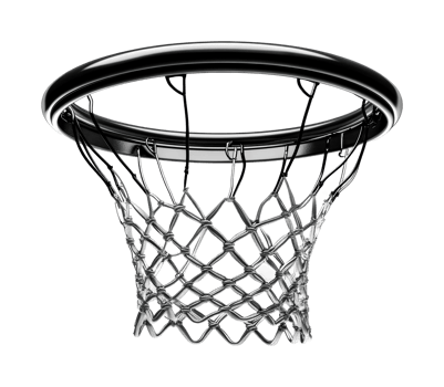 Basketball hoop with net, cut out png