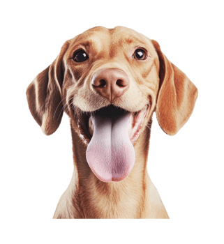 Happy labrador retriever with tongue out, cut out png