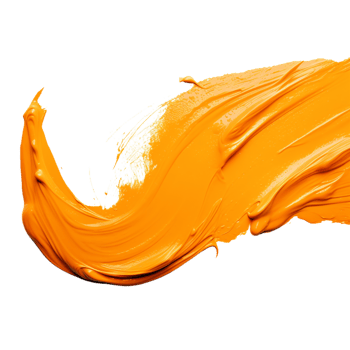 Vibrant orange stroke a thick texture png