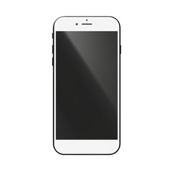 smartphone a black screen white edges png