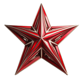 Classic Five-Pointed Red Star png