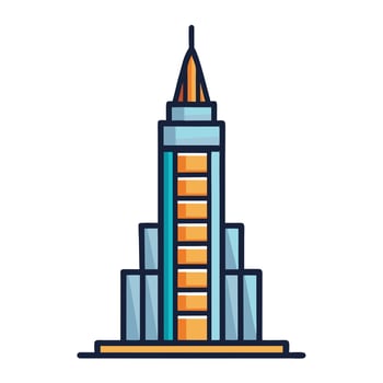 Skyscraper Icon in Minimalistic Design and Modern Architecture vector