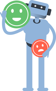 Humanoid Character and Smile Emoticon Sign png