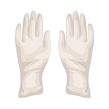 White Medical Gloves vector