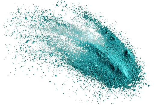Abstract Turquoise Splash on a Black Background with Dynamic Motion Artistic Effect and Transparent Macro Close up png