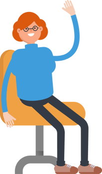 Woman Character Sitting on Chair png