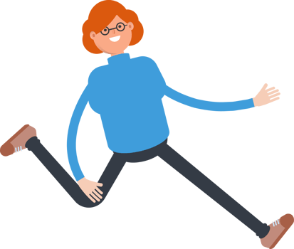 Woman Character Running Illustration png